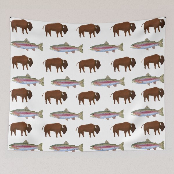 Item preview, Bison/Trout Pattern designed and sold by RebbyJDesign.