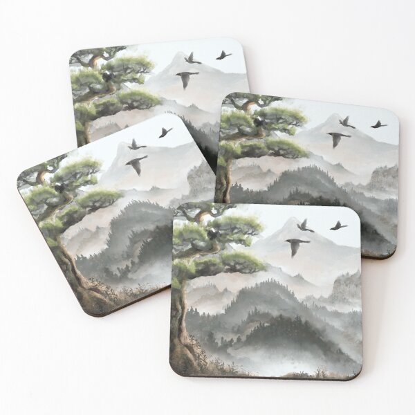 Item preview, Misty mountains watercolour  designed and sold by Janice E. Sheen.