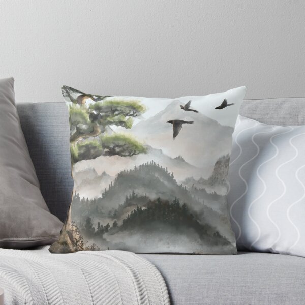 Item preview, Misty mountains watercolour  designed and sold by Janice E. Sheen.
