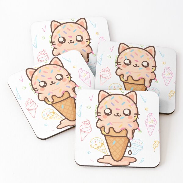 Item preview, Cute Ice Cream Cat designed and sold by Nacho Average Designs.
