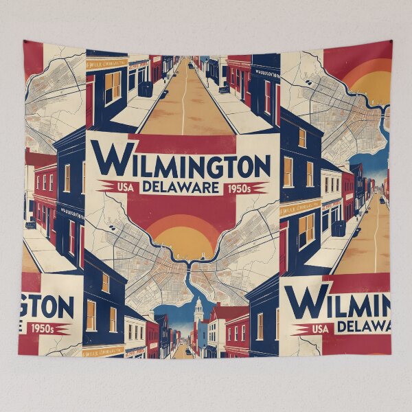 Item preview, Wilmington Delaware USA Vintage Travel Tourism designed and sold by TravelersGems.