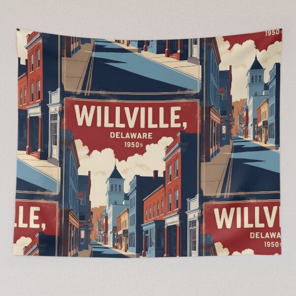 Item preview, Willville Delaware USA Vintage Travel Tourism designed and sold by TravelersGems.