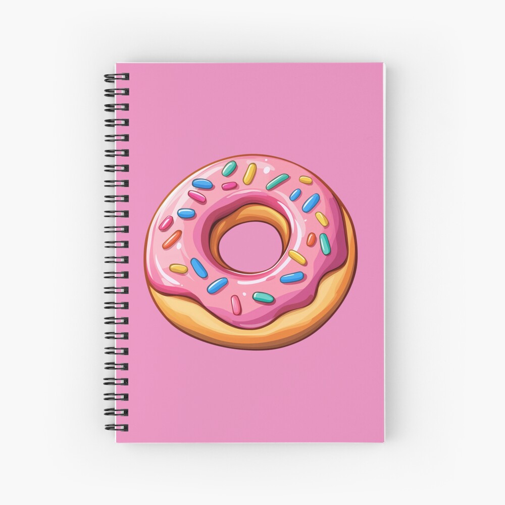 Pink Frosted Donut Delight Spiral Notebook