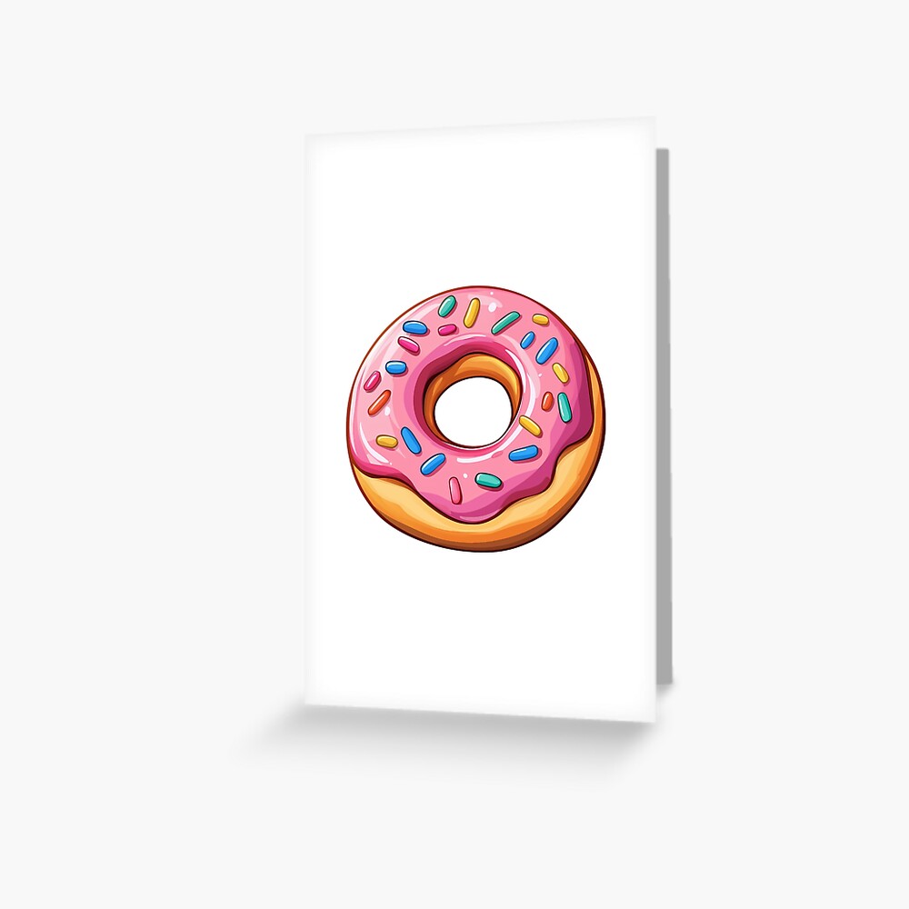 Pink Frosted Donut Delight Greeting Card