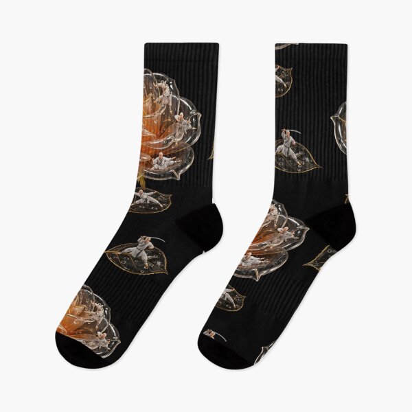 Item preview, Amber Kung Fu Rose with Shaolin Masters designed and sold by MoreGlamour.