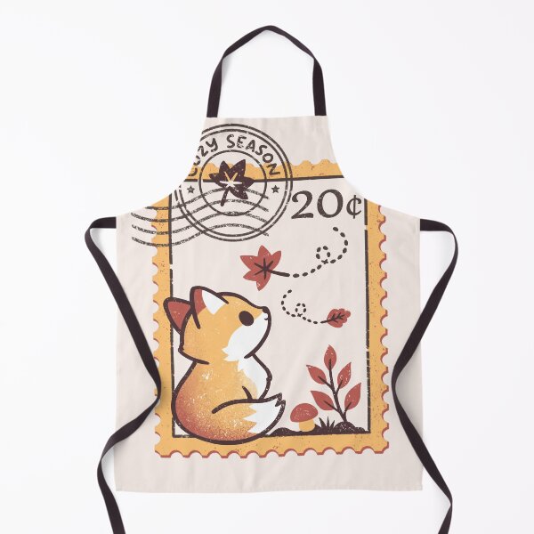 Item preview, Autumn fox postage stamp designed and sold by NemiMakeit.
