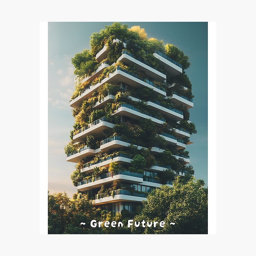 Photographic Print: Vertical Garden, Green Future