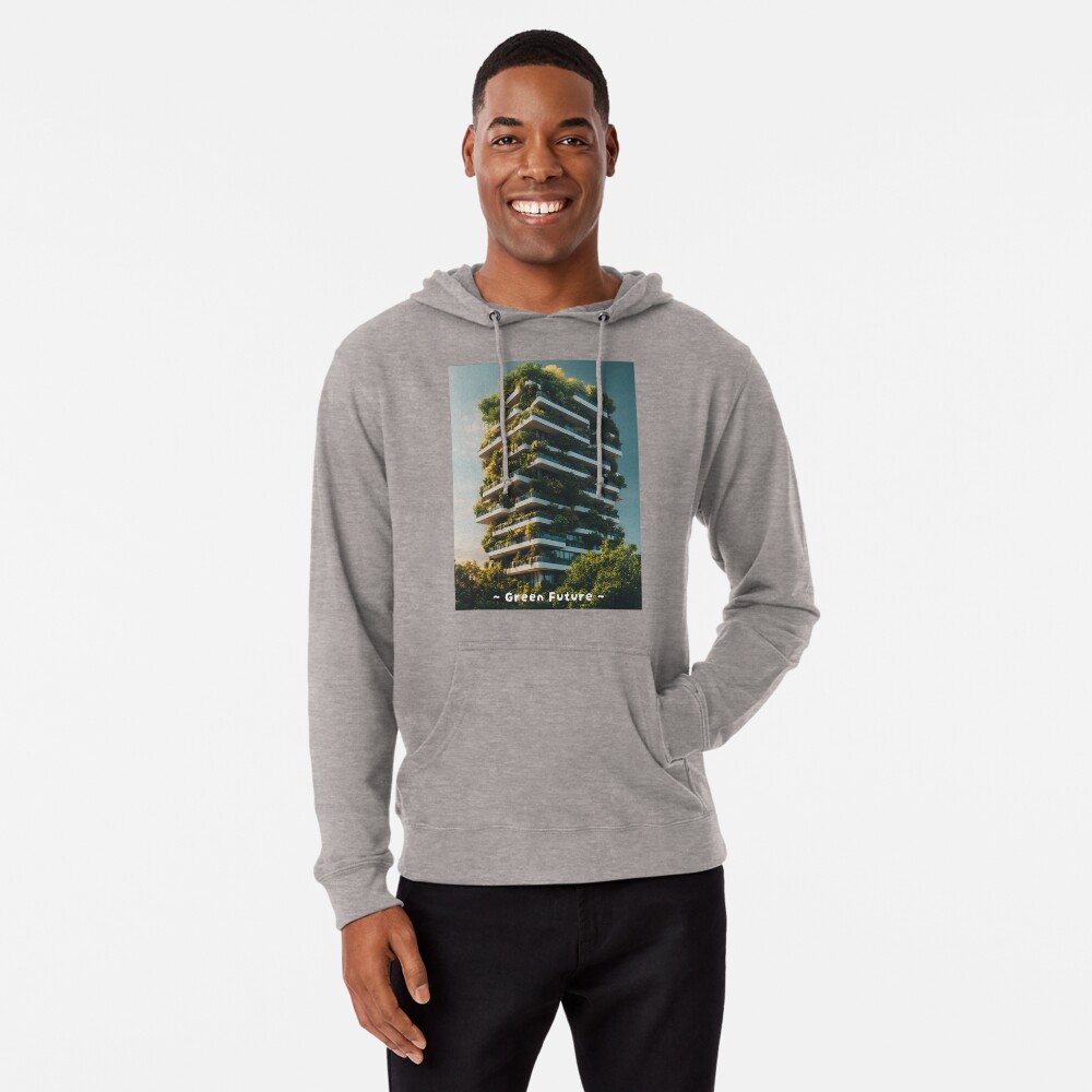 Lightweight Hoodie Vertical Garden Eco Friendly Building Green Future Lightweight Hoodie