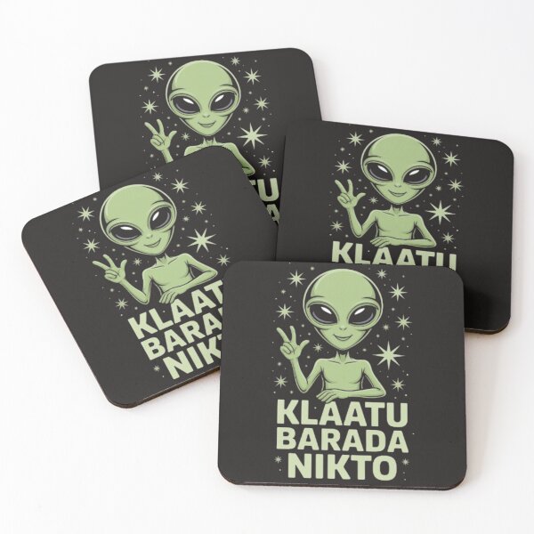 Item preview, Klaatu Barada Nikto | Retro Alien Peace Sign | Sci-Fi Extraterrestrial Art designed and sold by dortmond.