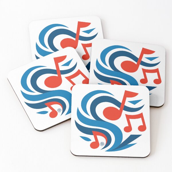 Item preview, Boricua Rhythm Waves – Red & Blue Musical Flow designed and sold by BoricuaRebelde.
