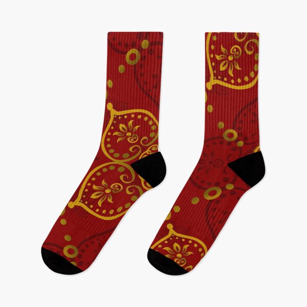 Item preview, Burgundy & Gold Indian Pattern designed and sold by Khwanchai.