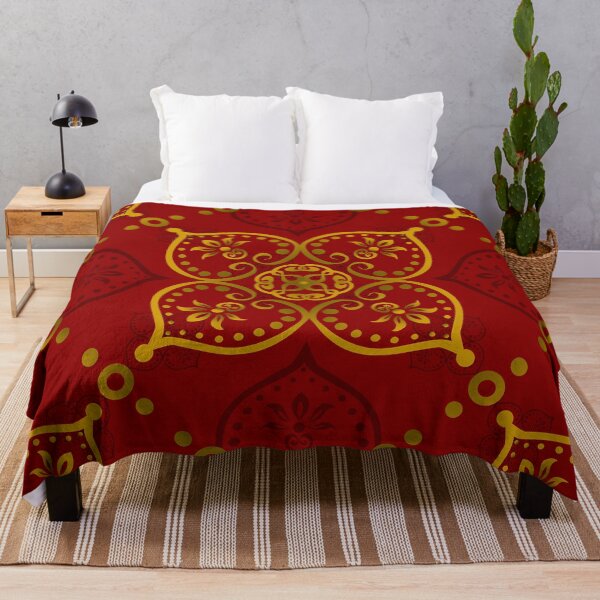 Item preview, Burgundy & Gold Indian Pattern designed and sold by Khwanchai.