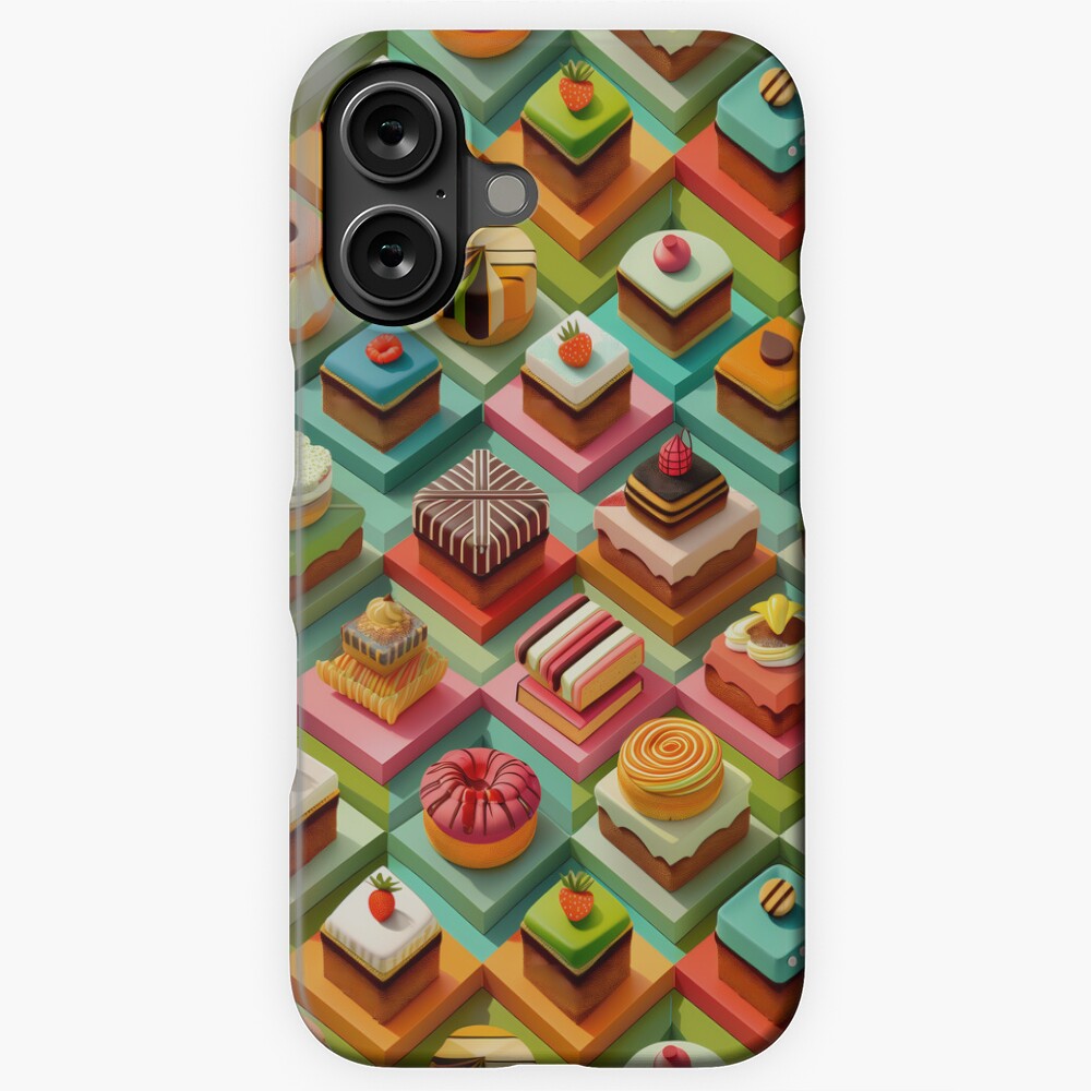 Delicious Sweet Pastries - Isometric Treats iPhone Snap Case