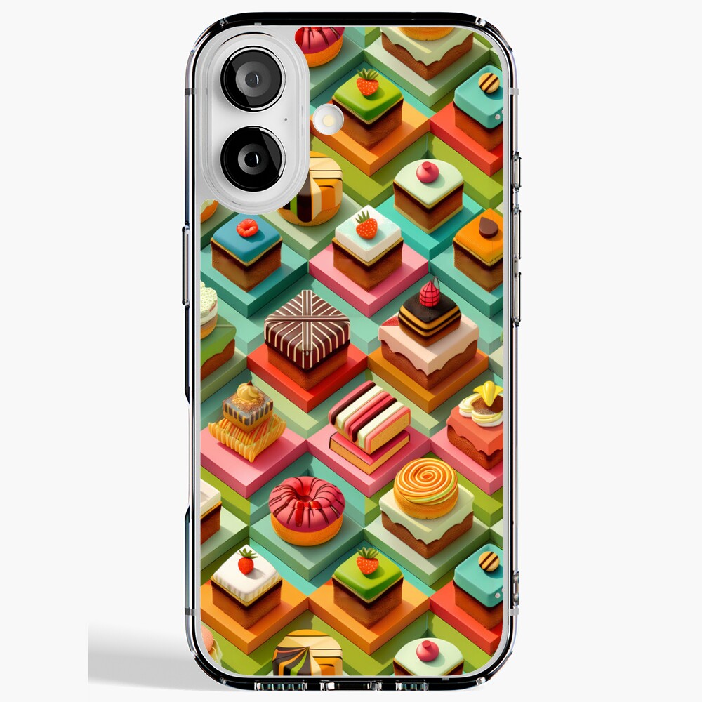 Delicious Sweet Pastries Isometric iPhone Soft Case