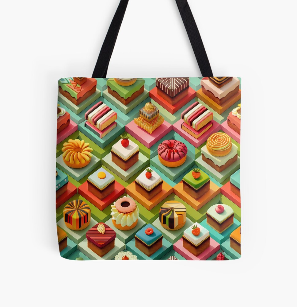 All-Over Print Tote Bag - Isometric Tasty Treats