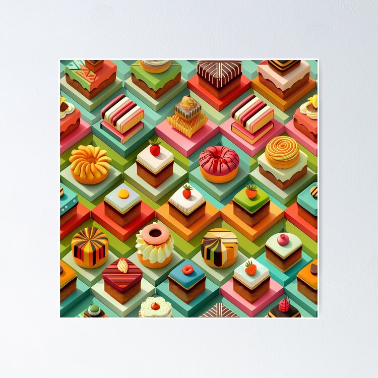 Poster: Delicious Sweet Pastries — Isometric Tasty Treats