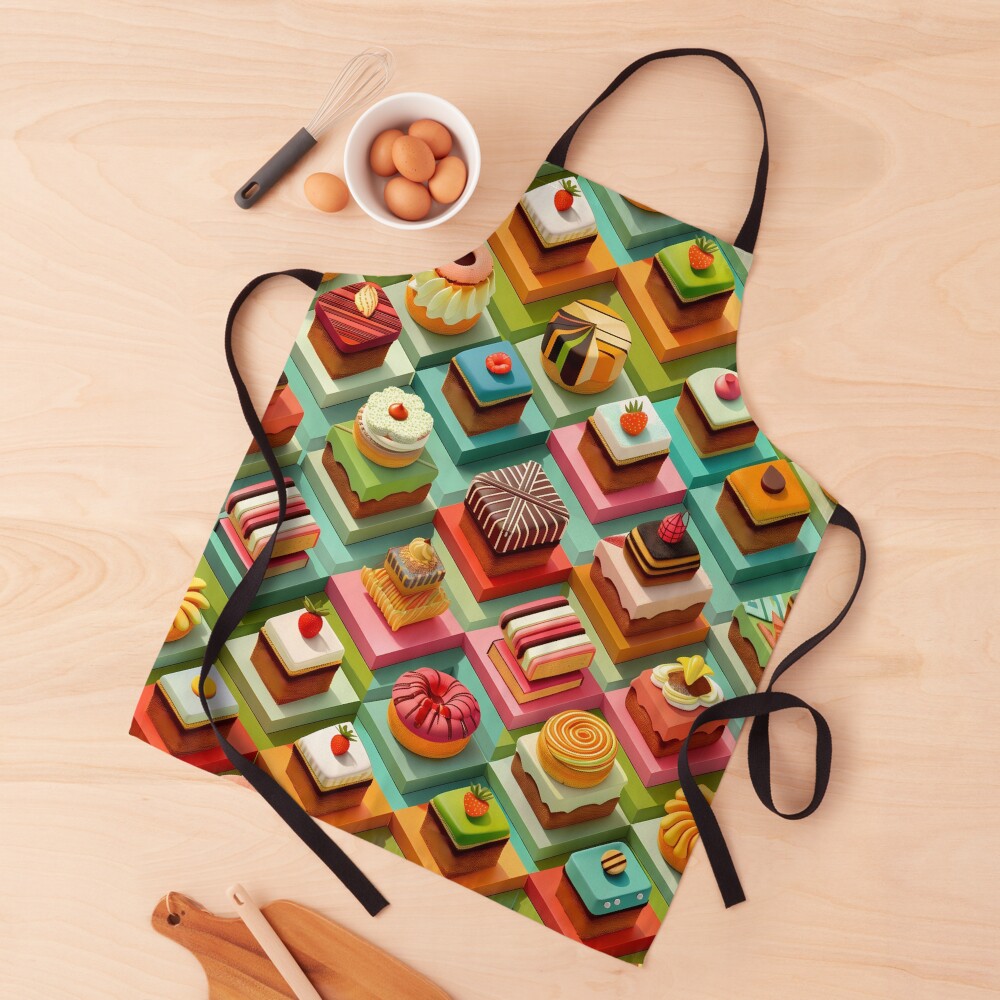 Isometric Sweet Pastries Apron