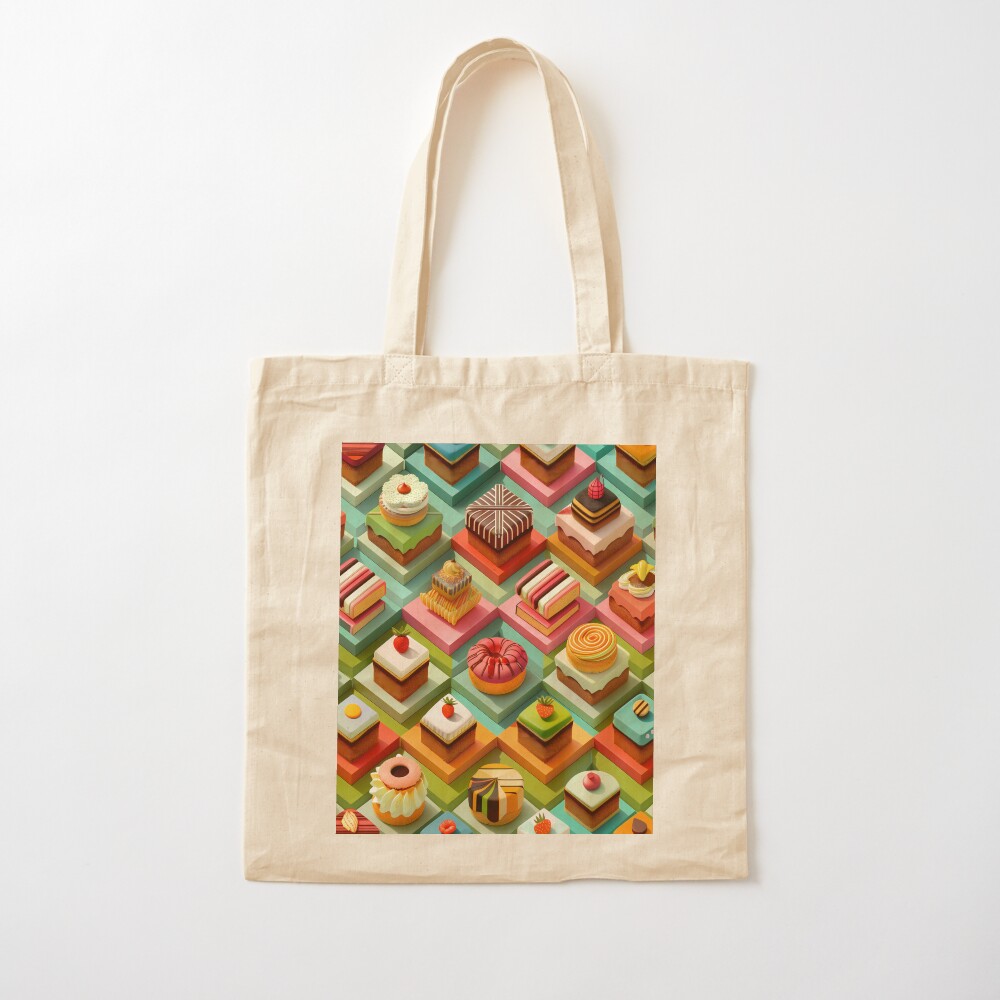 Cotton Tote Bag - Isometric Tasty Treats