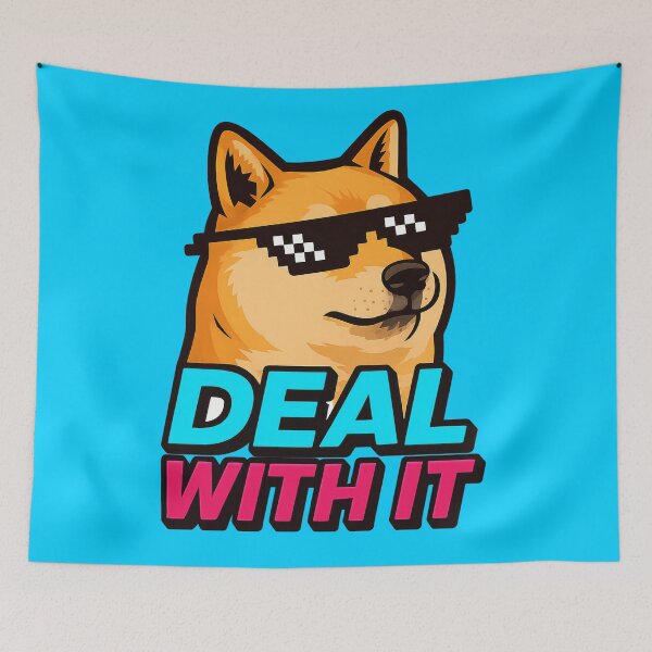 Item preview, Cool Doge Meme Deal With It designed and sold by ArtComixHaven.
