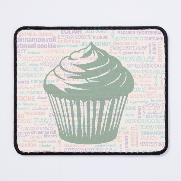 Item preview, Pastel Bakery Word Cloud with Green Muffin – Cute Baker Gift Design designed and sold by Shape & Words.