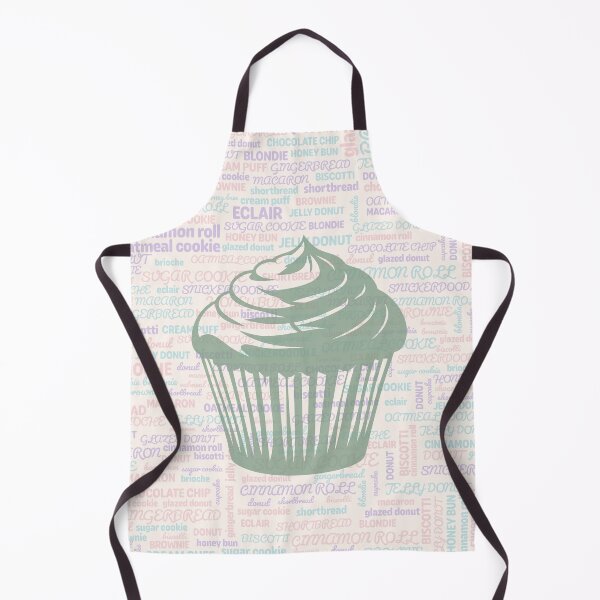 Item preview, Pastel Bakery Word Cloud with Green Muffin – Cute Baker Gift Design designed and sold by Shape & Words.