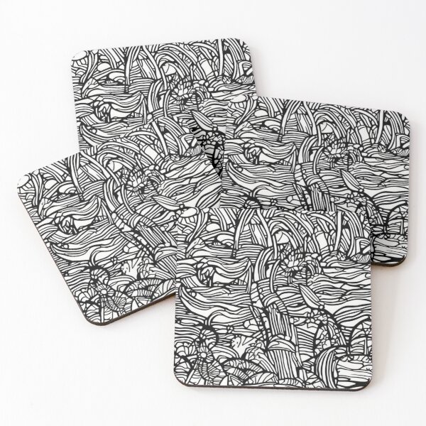 Item preview, Intricate Nature Line Art Depicting a Jungle designed and sold by KilianSzmid.