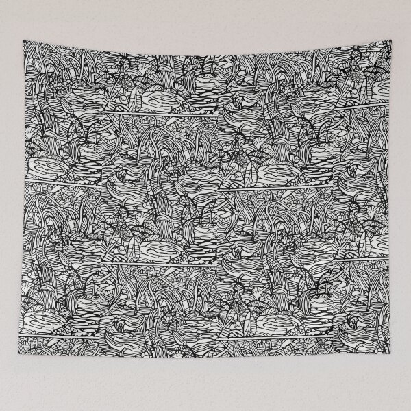 Item preview, Intricate Nature Line Art Depicting a Jungle designed and sold by KilianSzmid.