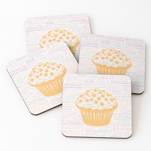 Item preview, Pastel Bakery Word Cloud with Golden Muffin – Cute Baker Gift Design designed and sold by Shape & Words.