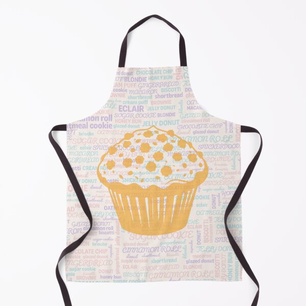 Item preview, Pastel Bakery Word Cloud with Golden Muffin – Cute Baker Gift Design designed and sold by Shape & Words.
