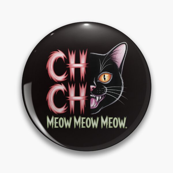 Item preview, Ch Ch Ch Meow Meow Meow – Half Cat Face Horror Sketch designed and sold by Slavicsoul.