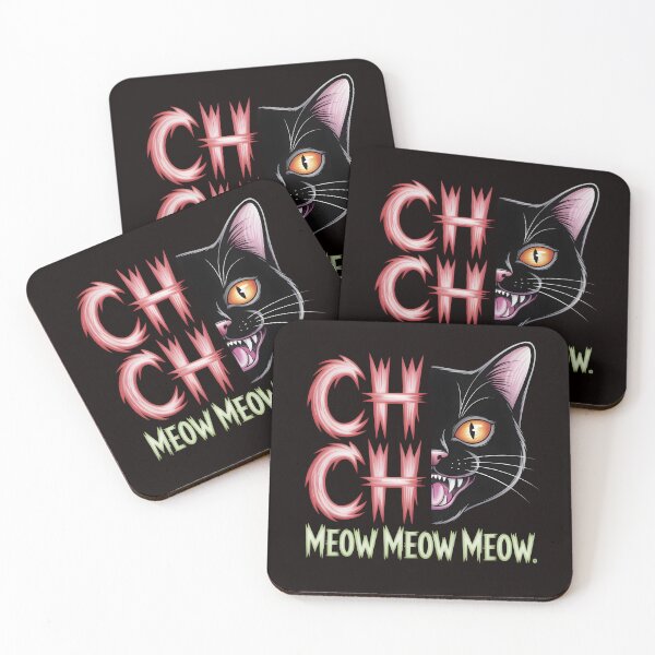 Item preview, Ch Ch Ch Meow Meow Meow – Half Cat Face Horror Sketch designed and sold by Slavicsoul.