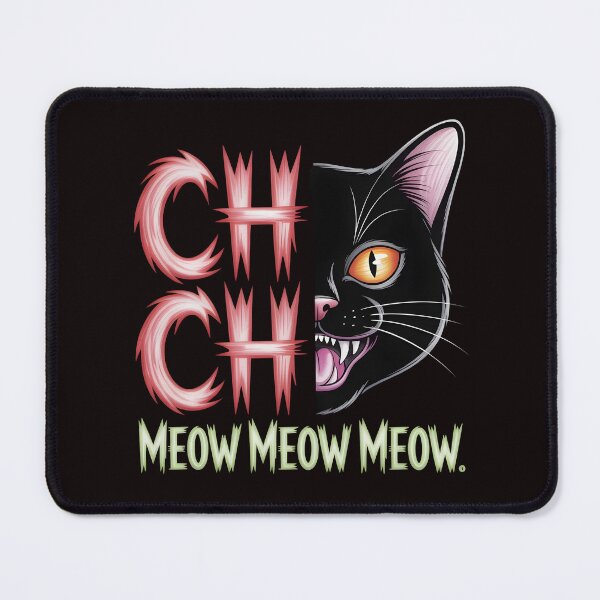 Item preview, Ch Ch Ch Meow Meow Meow – Half Cat Face Horror Sketch designed and sold by Slavicsoul.