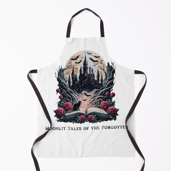 Item preview, Moonlit Tales of the Forgotten – Gothic Vintage Book with Castle, Roses, Black Cat & Moody Sky designed and sold by Compass and a Camera.
