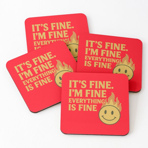 Item preview, Funny Burning Smiley Everything Is Fine designed and sold by ArtComixHaven.