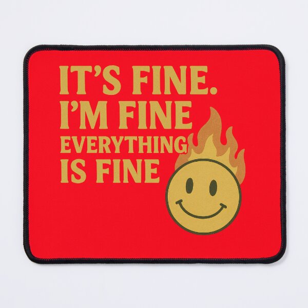 Item preview, Funny Burning Smiley Everything Is Fine designed and sold by ArtComixHaven.