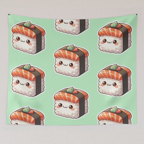 Item preview, Copy of Kawaii Sushi Manga Anime – Cute Chibi Japanese Food designed and sold by Sugar Wisdom .