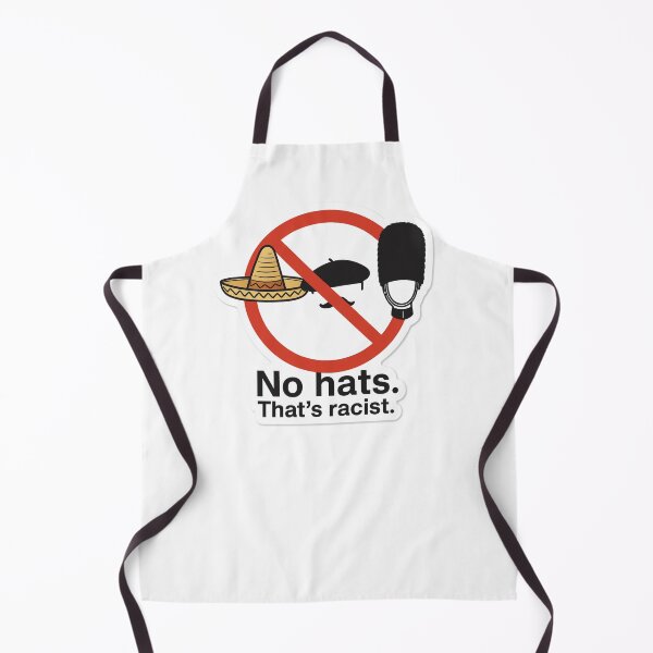 Item preview, No Hats. That’s Racist. — Satirical Anti-Discrimination Design designed and sold by Morbidity & Mirth.