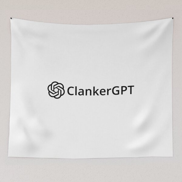Item preview, Clanker ChatGPT Minimalist design designed and sold by GNApparel.