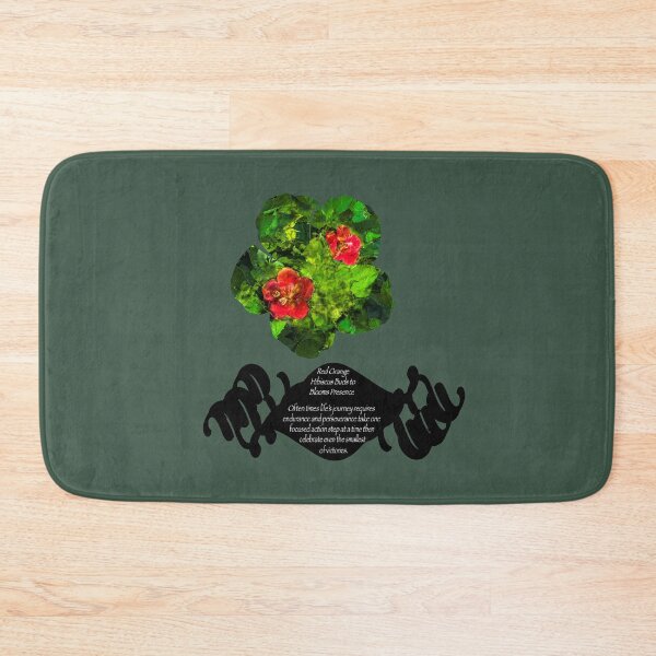 Item preview, Red Orange  Hibiscus Buds to Blooms Presence Double Exposure  Endurance & Perseverance  designed and sold by Esoteric Alchemy.