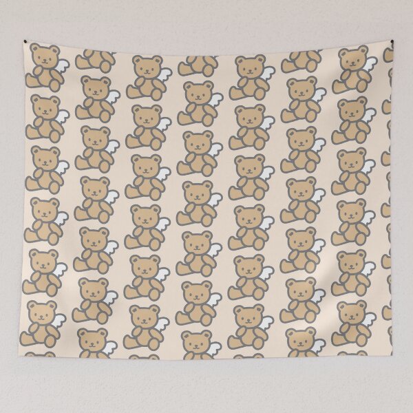 Item preview, Cute Angel Teddy Bear – Minimal Kawaii Aesthetic Bear Art designed and sold by Heavenly-Cloudz.