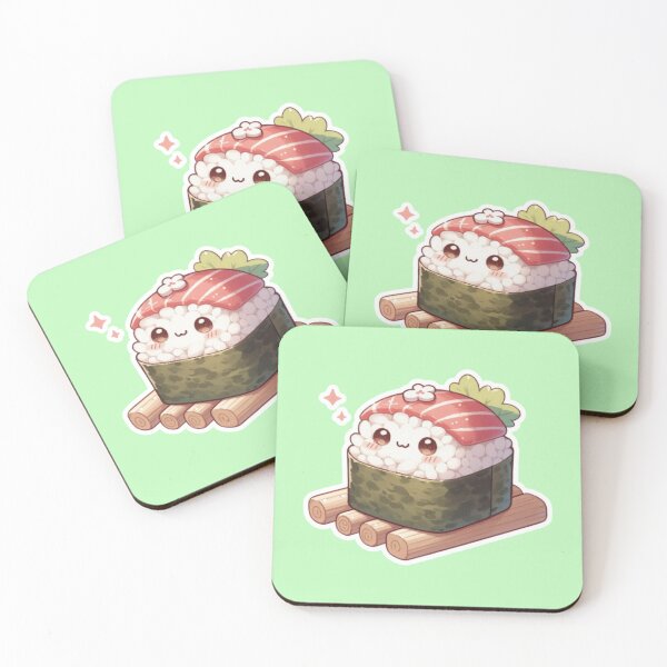 Item preview, Kawaii Sushi Manga Anime – Cute Chibi Japanese Food designed and sold by Sugar Wisdom .