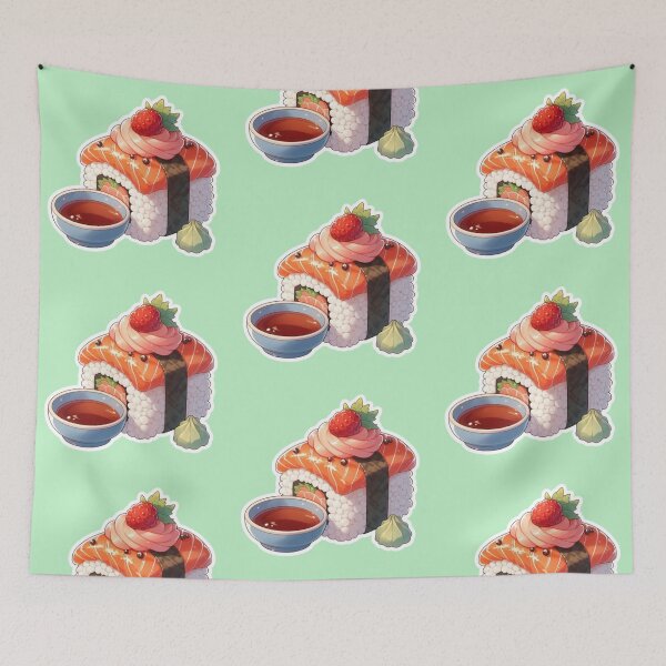 Item preview, Kawaii Sushi Manga Anime – Cute Chibi Japanese Food designed and sold by Sugar Wisdom .