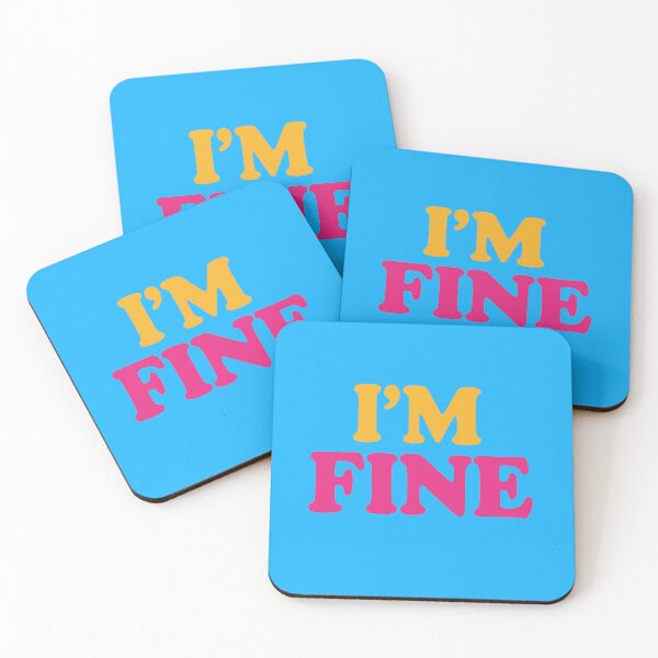 Item preview, I’m Fine Bold Colourful Statement designed and sold by ArtComixHaven.