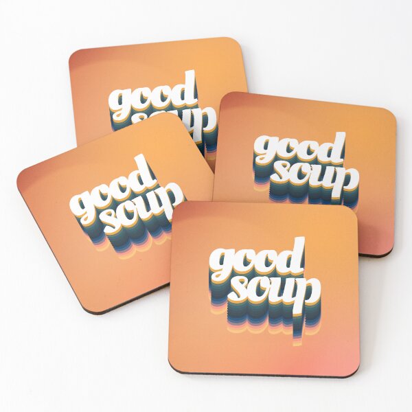 Item preview, Good Soup Retro Seventies Typographic Print designed and sold by dotico.