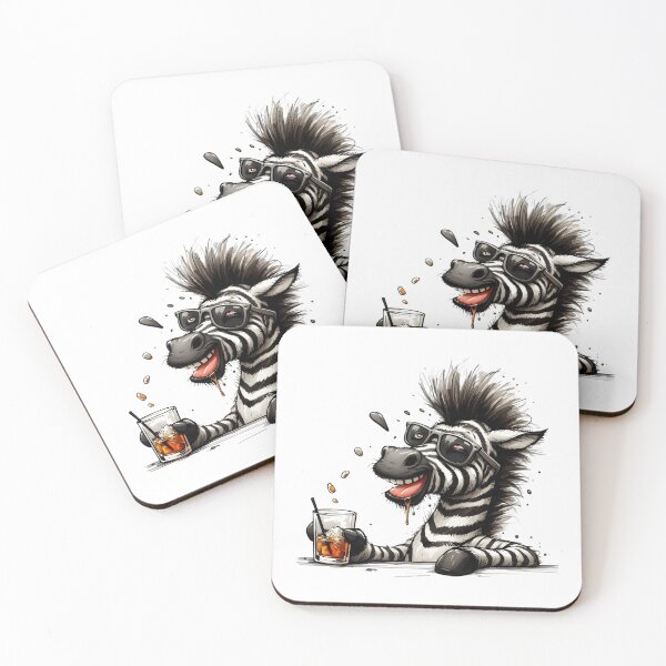 Item preview, Zebra on the Rocks – Drinkers with style designed and sold by Closeddog.