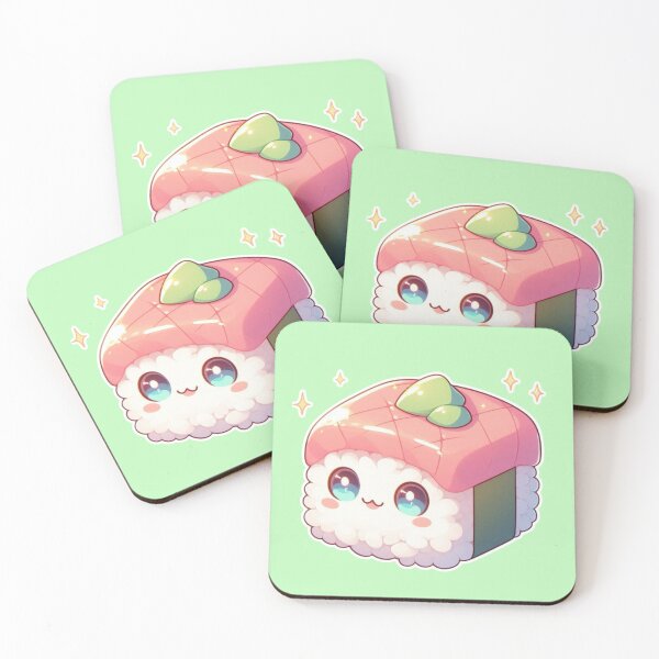 Item preview, Kawaii Sushi Manga Anime – Cute Chibi Japanese Food designed and sold by Sugar Wisdom .