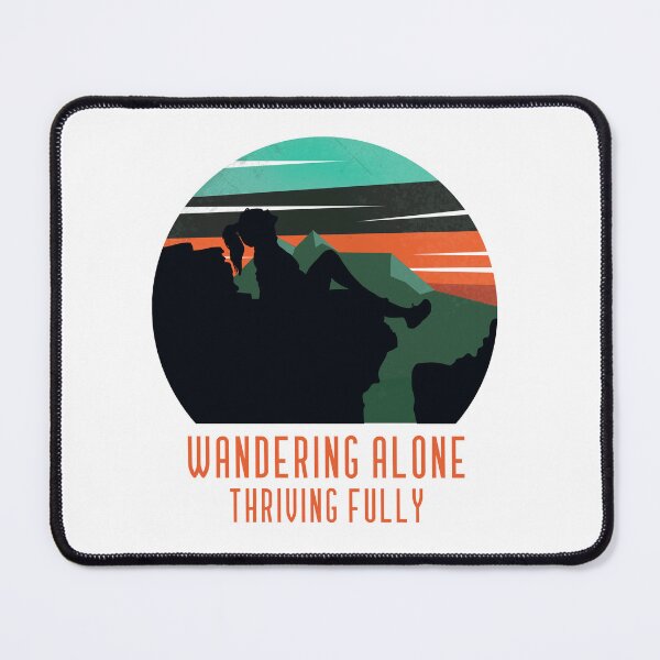 Item preview, Wandering alone, thriving fully (female hiker) designed and sold by stampacreates.