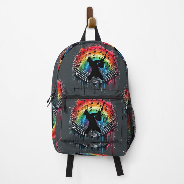 Item preview, Rock guitarist in a burst of rainbow colors designed and sold by Szpaku desart .