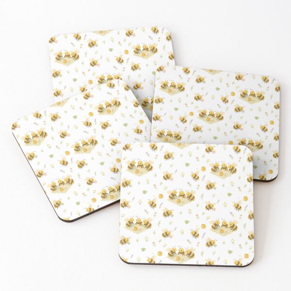 Item preview, Bee Tea Party Pattern – Whimsical Bumblebee & Floral Picnic Seamless Design designed and sold by Zee's Whimsical Wonders.