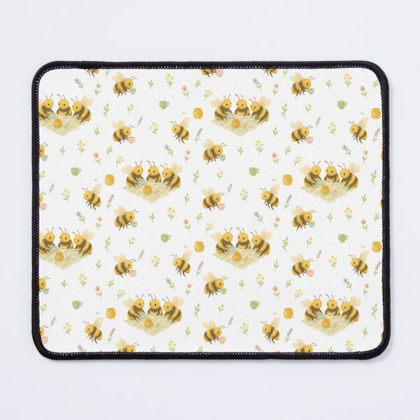 Item preview, Bee Tea Party Pattern – Whimsical Bumblebee & Floral Picnic Seamless Design designed and sold by Zee's Whimsical Wonders.